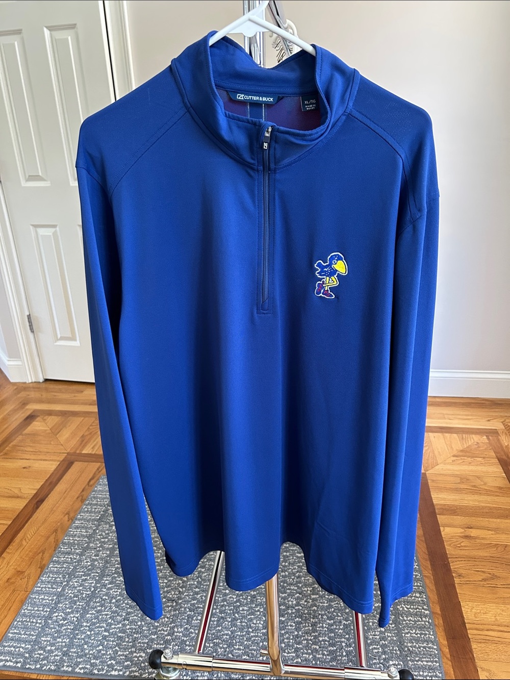 Cutter & Buck Blue Kansas Jayhawks Quarter-Zip Pullover